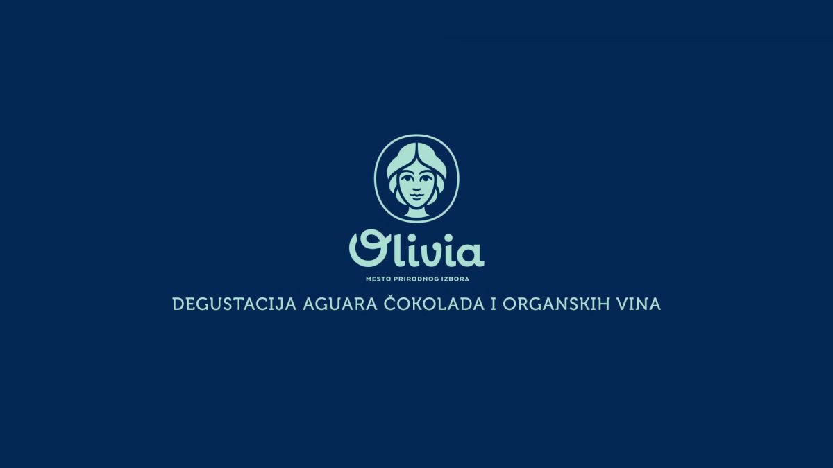 Najava za degustaciju Aguara čokolada u prodavnici Olivia market.