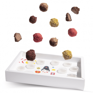 Poklon kutija sa 10 različitih čokoladnih kuglica