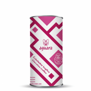 Aguara’s chocolate truffles with pistachio paste and freeze-dried raspberry