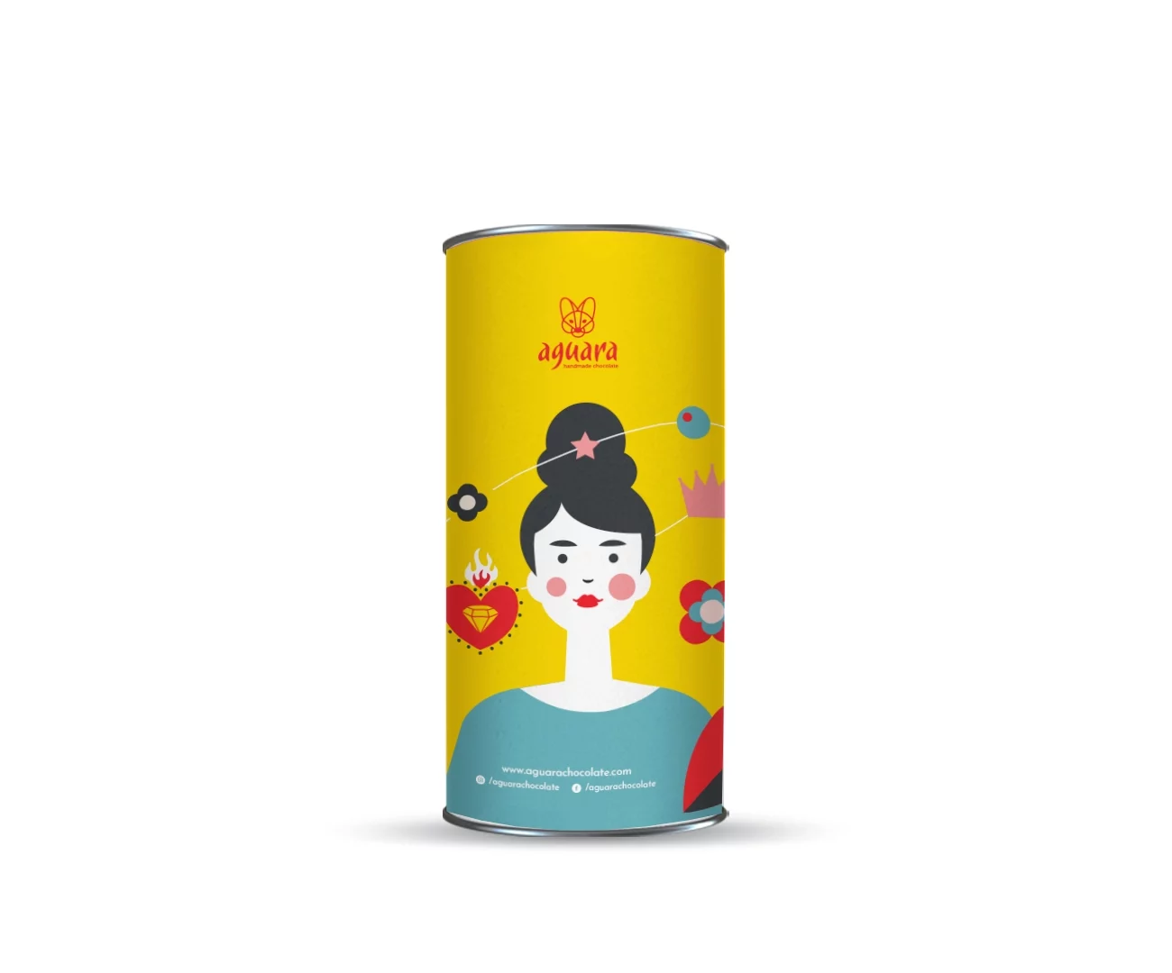 Aguara bela čokolada. Pakovanje za Osmi mart u specijalno dizajniranoj tubi.