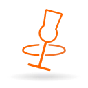 Ikonica sa rakijskom casom koja simbolizuje da se okrece